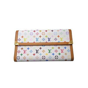 Louis Vuitton Long Wallet Porte Tresor by Takashi Murakami White Multicolor